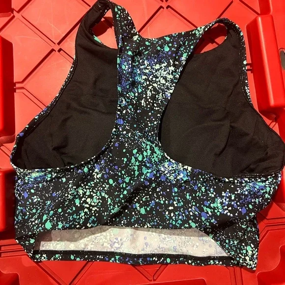 Women’s‎ Title Nine splatter bikini 2 piece swimsuit black blue green L large - Picture 2 of 11